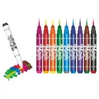markeriai flomasteriai - COLORINO KIDS flomasteriai keičiantys spalvas, 9+1 spalvos, 34630PTR - 2 nuotrauka