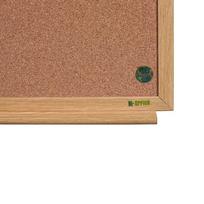 kamstine lenta - Baltoji magnetinė ir kamštinė lenta BI-OFFICE EARTH Combo 90x60, ąžuolo rėmas - 2 nuotrauka