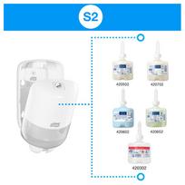 sieninis skysto muilo dozatorius - Sieninis skysto muilo dozatorius Tork Mini 561000, Baltas (White), 0.475 l - 2 nuotrauka
