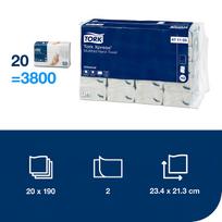 tork serve - Popieriniai rankšluosčiai Tork Multifold Paper Towel 190 Sheets 7.8x21.3cm White - 7 nuotrauka