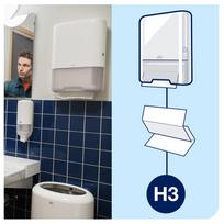 serveteles rankoms - Rankų valymo servetėlės TORK Soft Singlefold H3, 290143, 2 sl., 250 serv., 23 x 22,6 cm, balta sp. - 2 nuotrauka