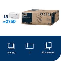 serveteles rankoms - Rankų valymo servetėlės TORK Soft Singlefold H3, 290143, 2 sl., 250 serv., 23 x 22,6 cm, balta sp. - 8 nuotrauka