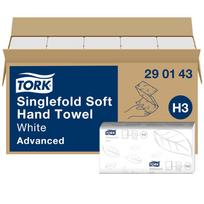 serveteles rankoms - Rankų valymo servetėlės TORK Soft Singlefold H3, 290143, 2 sl., 250 serv., 23 x 22,6 cm, balta sp. - 9 nuotrauka