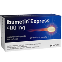 IBUMETIN EXPRESS, 400mg, minkštosios kapsulės, N20