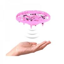 ranka valdomas - Jokomisiada Skraidantis diskinis dronas su LED šviesa, valdomas ranka RC0653, rožinė - 5 nuotrauka