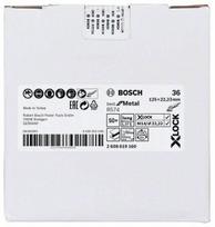 metalo slifavimo juosta - Šlifavimo diskelis BOSCH X-Lock, 125 mm, K 36 - 3 nuotrauka