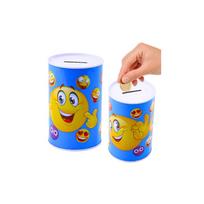 taupykle metaline - Lean Toys Vaikiška metalinė taupyklė Emotikonai Mėlyna (Blue) Ruda (Brown) - 3 nuotrauka