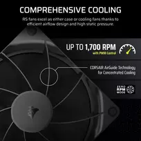pc fans - Corsair RS140 PWM 140mm Black - 5 nuotrauka