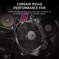 pc fans - Corsair RS140 PWM 140mm Black - 7 nuotrauka