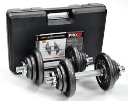 hanteliai - Profit Iron Dumbbell in Suitcase 20kg - 3 nuotrauka