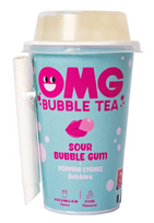 OMG Bubble Tea Rūgščios kramtomosios gumos skonio gaivusis gėrimas 265 ml