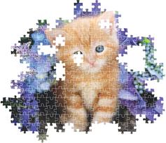 flow delione - Clementoni dėlionė „Kitten and Flowers“ 500 detalių - 2 nuotrauka