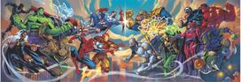 puzzle deliones 1000 - Clementoni Marvel Heroes Vs Villains 37056, 1000 det. - 3 nuotrauka