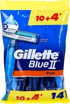 Gillette Blue II Plus vienkartiniai skustuvai vyrams 10 + 4 vnt.