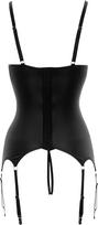 korsetai - Cottelli Lingerie Crotchless Basque korsetas, S Juodas (Black) - 3 nuotrauka