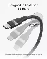 anker usb c laidas - Anker A82E2012 USB-C į USB-C kabelis 1.8 m Juodas (Black) - 3 nuotrauka