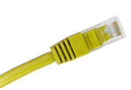 pvc tinklai - ALANTEC Patch-cord U/UTP kat.5e PVC 0.25m żółty - 2 nuotrauka