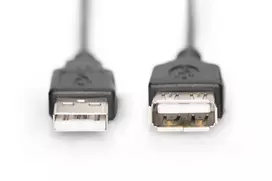 usb extension cable - ASSMANN USB extension cable type A M/F 1.8m USB 2.0 suitable black - 4 nuotrauka