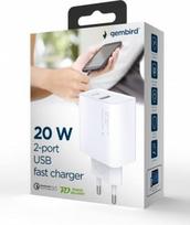 ikrovikliai type 2 - CHARGER USB UNIVERSAL QC3.0/TA-UC-PDQC20-01-W GEMBIRD - 5 nuotrauka