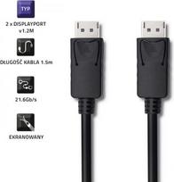 displayport 2.0 cables - Kabelis Qoltec QOLTEC DisplayPort v1.2 male cable 1.5m, juoda, 1.5 m - 5 nuotrauka
