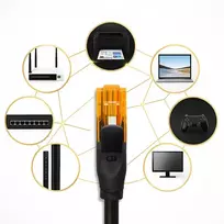 cat6 utp kabelis 15m - Qoltec UTP Patchcord Cable CAT6 2xRJ-45 15m Juodas (Black) - 4 nuotrauka
