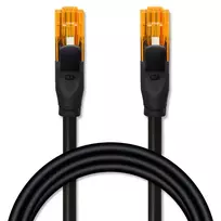 utp cat6 20m - Qoltec 54565 UTP Patchcord Cable CAT6 2xRJ45 20m Juodas (Black) - 4 nuotrauka
