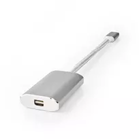 usb c adapteris - Nedis USB adapteris | USB 3.2 Gen 1 | USB-C™ jungtis | Mini DisplayPort lizdas | 0,20 m | apvalus | Paauksuotas | Pintas / nailonas | sidabras | pakuotė su - 4 nuotrauka