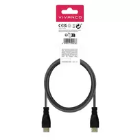 hdmi kabelis 5m - Vivanco cable HDMI - HDMI 1.5m, black | 8018417509438 - 2 nuotrauka