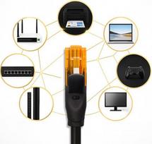 utp kabelis cat6 25m - Qoltec 54566 UTP Patchcord Cable CAT6 2xRJ45 25m Juodas (Black) - 4 nuotrauka