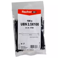 cable ties - Fischer Cable Ties UBN 2.5 mm x 100 Black - 3 nuotrauka