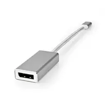 displayport 2.0 kabelis laidas - Nedis USB adapteris | USB 3.2 Gen 1 | USB-C™ jungtis | DisplayPort | 0,20 m | apvalus | Paauksuotas | Pintas / nailonas | sidabras | Pakuotė su langu - 3 nuotrauka