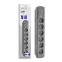 ilgintuvas rite - Qoltec 50277 Prailgintuvas 6 lizdų 1,8 m Pilkas (Grey) - 8 nuotrauka