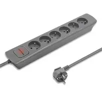 ilgintuvas rite - Qoltec 50277 Prailgintuvas 6 lizdų 1,8 m Pilkas (Grey) - 9 nuotrauka