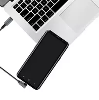 usb c kampinis 2m - LogiLink CU0183 USB-C 2.0m kampinis kabelis Juodas (Black) - 4 nuotrauka
