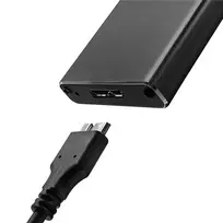 sata 3 kabelis - QOLTEC 51854 Hard drive Enclosure M.2 SATA SSD NGFF USB 3.0 - 6 nuotrauka