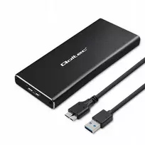 sata 3 kabelis - QOLTEC 51854 Hard drive Enclosure M.2 SATA SSD NGFF USB 3.0 - 9 nuotrauka
