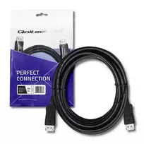 displayport 3m - Qoltec DisplayPort v1.4 Cable Black 3m - 4 nuotrauka