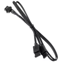 adapteris 5v - Kolink 4-Pin Fan to 3-Pin 5V ARGB Cable Adapter Juodas (Black) - 4 nuotrauka