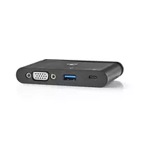 adapteriai vga - Nedis USB adapteris USB 3.1 USB Type-C™ USB Type-A / USB Type-C™ / 1x VGA, juodas - 2 nuotrauka