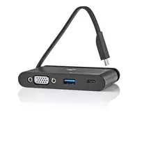 adapteriai vga - Nedis USB adapteris USB 3.1 USB Type-C™ USB Type-A / USB Type-C™ / 1x VGA, juodas - 5 nuotrauka
