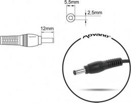 lenovo kroviklis - notebook charger mitsu 20v 2a (5.5x2.5) - msi, medion, lenovo, itd - 2 nuotrauka