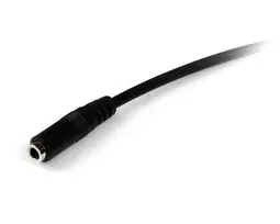 ausiniu laidas - StarTech MUHSMF1M 1m 3.5mm TRRS ausinių pratęsimo kabelis Juodas (Black) - 2 nuotrauka