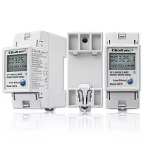 elektros skaitiklis - Qoltec 50979 Vienfazis elektroninis energijos suvartojimo skaitiklis DIN bėgiui, 230V, 60A, LCD, LED, 2P, RESET - 5 nuotrauka