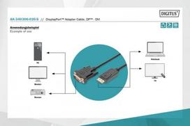 displayport 2.0 cables - Assmann DisplayPort / DVI Adapter Cable AK-340306-020-S - 3 nuotrauka