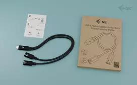 usb power delivery - I-tec USB-C Audio/Data Splitter Cable 100W Juodas (Black) - 6 nuotrauka