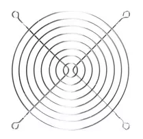 ventiliatorius 40mm - Ohne Hersteller Fan Grill Classic 140mm Silver - 3 nuotrauka