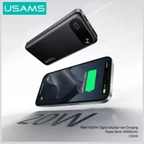 powerbank 20w - USAMS PB80, 10000mAh, 20W, juodas (black) - 3 nuotrauka