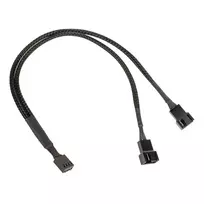 fan - Kolink 1-2 PWM ventiliatoriaus splitter kabelis - 35 cm, pynimas, Juodas (Black) - 2 nuotrauka