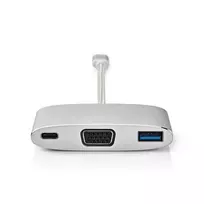 usb s adapteris - Nedis USB adapteris | USB3.1 | USB-C™ jungtis | USB-A lizdas / USB-C™ lizdas / VGA lizdas | 5Gbps | 0,20 m | apvalus | Paauksuotas | Pintas / nailonas | S - 3 nuotrauka