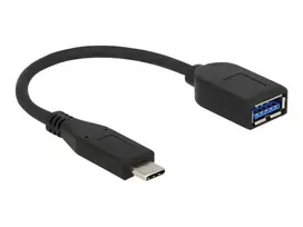 usb type c adapteris - Delock Adapter USB to USB Black 0.10m - 2 nuotrauka